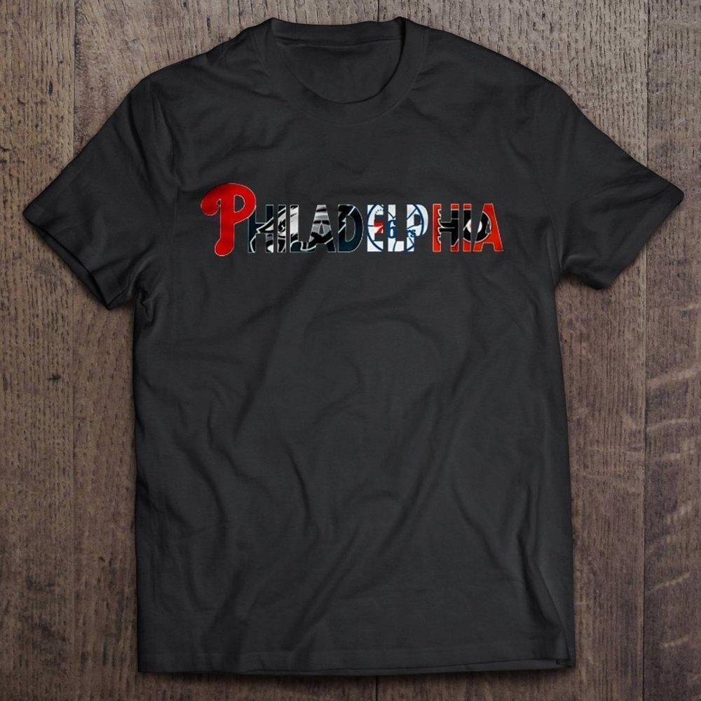 Philadelphia Sports Teams Gift T-Shirt, Unisex Retro Tee - Picture 1 of 4